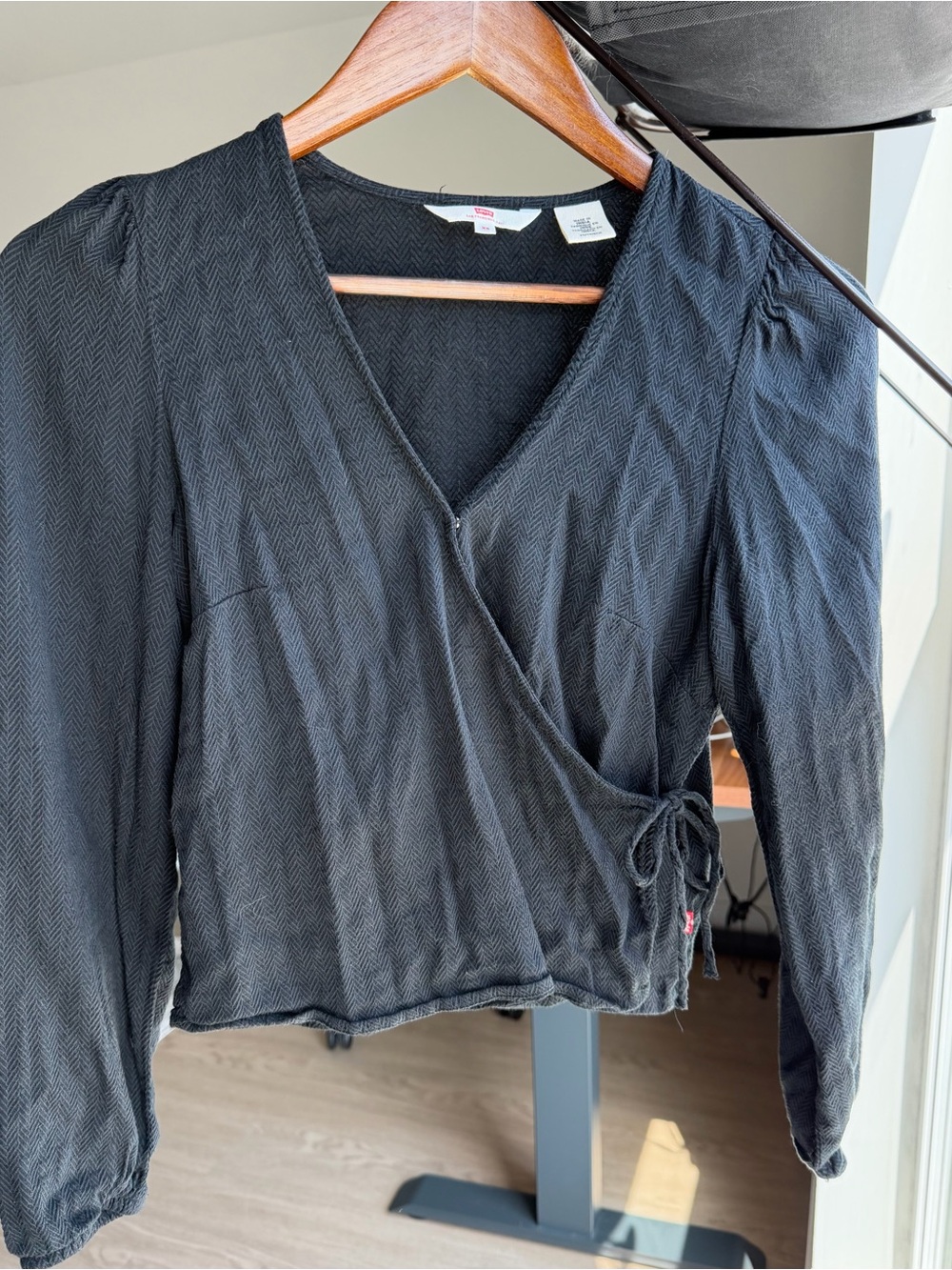 Levi's Black Wrap top